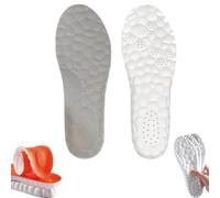 Steppers Insoles, Steppers Comfort Boosting Massage Insoles, 4d Memory Foam Insolesinsoles, Comfy Insoles With Arch Support For Men And Women (Gray, 8-9)