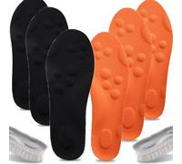 Steppers Insoles, Steppers Insoles Men, 2025 New 4d Breathable Shock Absorbing Cloud Massage Shoe Inserts with Arch Support (6pair C,41-42)