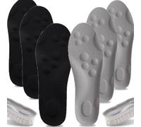 Steppers Insoles, Steppers Insoles Men, 2025 New 4d Breathable Shock Absorbing Cloud Massage Shoe Inserts with Arch Support (6pair D,37-38)