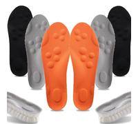 Steppers Insoles, Steppers Insoles Men, 2025 New 4d Breathable Shock Absorbing Cloud Massage Shoe Inserts with Arch Support (6pair A,35-36)