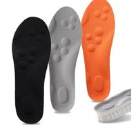 Steppers Insoles, Steppers Insoles Men, 2025 New 4d Breathable Shock Absorbing Cloud Massage Shoe Inserts with Arch Support (3pair A,35-36)