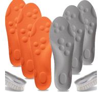 Steppers Insoles, Steppers Insoles Men, 2025 New 4d Breathable Shock Absorbing Cloud Massage Shoe Inserts with Arch Support (6pair B,47-48)
