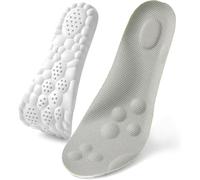 Steppers Massage Insoles for Men Women, 4D Cloud Massage Shoe Stepprs Insoles, Breathable Memory Foam, Fits All Shoe Types (Grey, S(Youth 5.5-7Y/Women 7-8.5/Men 6-7))