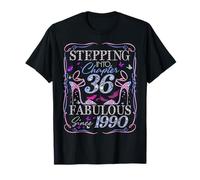Stepping Into 36 Fabulous Since 1990 36th Birthday Women T-Shirt
