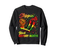 Stepping Into Black History Month Talons Hauts Filles Femmes Sweatshirt