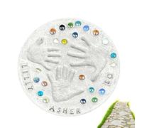 Stepping Stone Kit - 9.84in DIY Handprint Crafting Set | Outdoor Stepping Stone Craft & Teens, Personalized Garden Decor for Mother's Day Birthday School Project