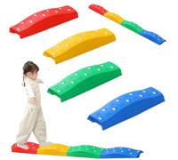 Stepping Stones Kids 4Pcs Planche d'équilibre à Poutre d'équilibre pour Tout-Petits Stepping Stones antidérapantes Jouet sensoriel équipement de Jeu intérieur et extérieur pour Enfants Cadeau de fête