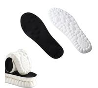 Steppres Massage Insoles for Men Women, Everyday Insoles, Comfortble Shoe Steppers Insoles, Memory Foam Insoles with Arch Support, Anti Fatigue, Shock Absorption (Black, 45-46)