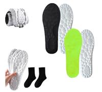 Stepprs Massage Insoles, Ultra-Light 4D Elastic Cloud-Soled Lightweight Insole, Insole For Plantar Fasciitis, Provides Medial Arch Support, For Sports, Breathable (2pcs-a,39-40)