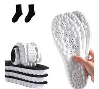 Stepprs Massage Insoles, Ultra-Light 4D Elastic Cloud-Soled Lightweight Insole, Insole For Plantar Fasciitis, Provides Medial Arch Support, For Sports, Breathable (COLOR-A,35-36)