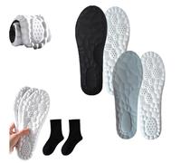 Stepprs Massage Insoles, Ultra-Light 4D Elastic Cloud-Soled Lightweight Insole, Insole For Plantar Fasciitis, Provides Medial Arch Support, For Sports, Breathable (2pcs-d,39-40)