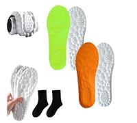 Stepprs Massage Insoles, Ultra-Light 4D Elastic Cloud-Soled Lightweight Insole, Insole For Plantar Fasciitis, Provides Medial Arch Support, For Sports, Breathable (2pcs-b,37-38)