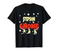 Stepson GNOME de Famille Assorti - Pyjama de Noël Amusant T-Shirt Graphique avec Valeur, Homme, Noir, M