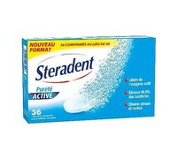 STERADENT - 36 Comprimés Nettoyants Pureté Active - Lot De 4 - Vendu Par Lot