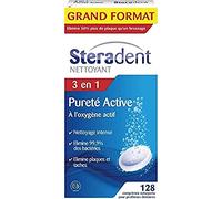 Steradent – Nettoyant pour prothèse dentaire Maxi format – 128 comprimés