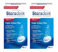 Steradent Nettoyant Triple Action Plus Comprimés Effervescents 2x90 pc(s)