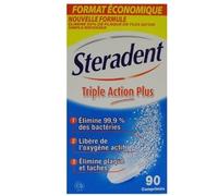 STERADENT Stéradent Nettoyant Triple Action - 90 comprimés
