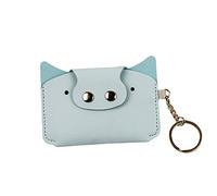 STERCULIA Pilulier de contrôle des naissances/portefeuille en cuir PU avec porte-clés (bleu clair)