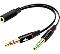 Stereo Audio Jack Adapter,3.5 mm Headphone Adapter Cable,Audio Splitter Adapter Cable,Compatible with PC,PS4,Xbox One,Game,Speaker,PC,Microphone,Computer,Earphone
