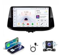 Stéréo automatique sans fil CarPlay et Android compatible avec Hyundai i30 2017-2018 | Écran tactile 15 Navigation avec GPS, 4G et WiFi, Bluetooth, caméra de recul | Plug & Play