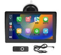 Stéréo de voiture portable à écran tactile de 7 pouces, compatible for Carplay sans fil et moniteur de voiture Android Auto, avec Siri, AUX, transmetteur FM, lecteur multimédia, télécommande