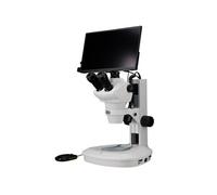 Bresser Microscope stéréo Zoom 8-50x éclairage LED Incident transmitted caméra HDMI 5MP Full HD écran 13,3" Noir
