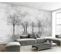 Stéréoscopie Simple D'Un Oiseau En Noir Et Blanc Papier Peint 3d Moderne Soie Texturée Haut De Gamme IdéAl Pour Le Salon Et La Chambre à Coucher-430cm×300cm