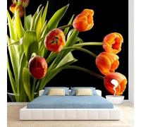 Stéréoscopie Simplicité Feuille Verte Fleur Art Papier Peint 3d Moderne Soie Texturée Haut De Gamme IdéAl Pour Le Salon Et La Chambre à Coucher-200cm×140cm