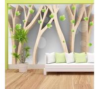Stéréoscopique Simple Créatif Art Feuille Verte Papier Peint 3d Moderne Soie Texturée Haut De Gamme IdéAl Pour Le Salon Et La Chambre à Coucher-430cm×300cm