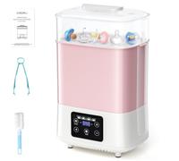Stérilisateur 4 en 1 pour biberons avec fonction de séchage, stérilisateur pour biberons grande capacité - Stérilise, sèche et réchauffe, chauffe-biberon, pour 8 biberons, stérilisation à 99,99%.