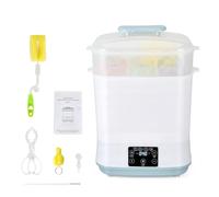 Stérilisateur à vapeur 5 en 1 avec fonction de séchage - Stérilisateur et séchoir pour 6 biberons - Avec chauffe-lait (35-55 °C) - Réchaud alimentaire et kit complet d'accessoires - Peu encombrant