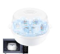 Stérilisateur à vapeur pour micro-ondes - PP ABS 22 x 21 x 17 cm | Nettoyeur de bouteille pour micro-ondes et étui haute température | Récipient de stérilisateur de bouteille pour un nettoyage