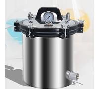 Stérilisateur autoclave à vapeur portable en acier inoxydable haute pression pour laboratoire et milieu de culture, capacité de 24 L