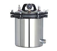 Stérilisateur autoclave à vapeur portable - Équipement de laboratoire vertical en acier inoxydable avec prévention des brûlures à sec et système à trois valves