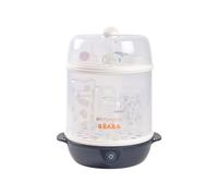 BÉABA, Stérilisateur Biberons 2 en 1, Evolutif, Électrique à Vapeur, 2 en 1, 2 Compartiments, Jusqu'à 8 biberons & Accessoires, Ultra rapide, Minuterie, Stéril'Express, Night Blue