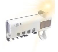 Stérilisateur de brosse à dents, support de brosse à dents UV - Stérilisateur de brosse à dents à lumière UV 1200 mAh - Aucun perçage requis, support UV de nettoyant pour brosse à dents rechargeable p