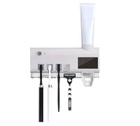 Stérilisateur de brosse à dents UV intelligent, montage mural sans perforation, porte-brosse à dents automatique, distributeur de dentifrice