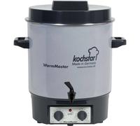 KOCHSTAR K99104235, Stérilisateur de bocaux électrique, Thermostat + Robinet + Minuterie, 27 litres, Acier Emaillé, 45,5 x 36,7 x 41,5 cm, Gris
