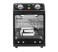 Stérilisateur haute température à 2 niveaux, 8 l, 600 W, température réglable 0-220 ℃, temps réglable 0-60 min, 22 x 21 x 31,5 cm (Noir)