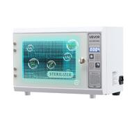 VEVOR Stérilisateur UV 12 L, Armoire de Désinfection UV Multifonctionnelle avec Minuterie, Longueur d'Onde 185 nm, Porte en Verre Trempé, pour Laboratoires, Maison, Salons de Manucure et de Beauté