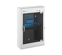 Royal Catering Stérilisateur UV Pour Couteaux Armoire De stérilisation Ultraviolet Lumière Ultraviolette RC-KSSS201 (Pour 14 Couteaux, 8 W, Boitier en Inox, Porte en Verre Acrylique, Minuterie 60 min)