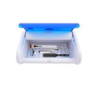 Stérilisateur UV de salon - Bac de désinfection - Boîte stérilisateur en métal et plastique - Pour outils de maquillage, coupe-ongles, limes, brosses et rasoirs