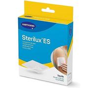Sterilux ES stérile - Compresses de Gaze 17 fils - 8 plis - 100% Coton Absorbant - Ne S'effilochent Pas - 7,5 x 7,5 cm - 5 x 2 Unités