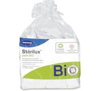 Sterilux Pads BIO - Rectangles De Coton Biologique - Doux - Ne Peluchent Pas - 7,5 x 9,5 cm - Carton de 16 sachets de 160 pièces