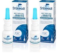 STÉRIMAR Nez Très Sec à Irrité - Spray Nasal pour Nez Très Sec ou Irrité, Apaise & Cicatrise le Nez, à l'Eau de Mer 100% Naturelle/Soufre/Acides Hyaluroniques, Formule Physiologique, 20 ml (Lot de 2)