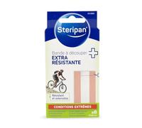 Steripan - Bande à Découper Extra Résistante - Tissu Résistant et Extensible - Lot de 2 x 8 Bandes 10cm x 6cm