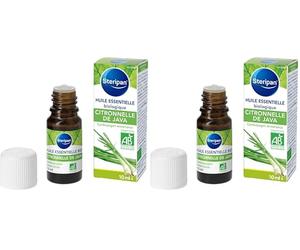 Steripan Huile Essentielle de Citronnelle de Java Bio 10 ml Certifiée Agriculture Biologique par Ecocert (Lot de 2)