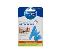 Steripan - Pansement Détectable - Impérméable - Stérile - Ne se Décolore Pas - Détection Visuelle - 3 Formats - x20
