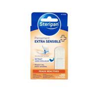 Steripan - Pansement Extra Sensible - Technologie Silicone - Retrait sans Douleur - Respect des peaux sensibles - 3 Formats - x20