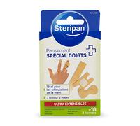 Steripan - Pansement Spécial Doigts - Idéal Pour Les Articulations De La Main - Ultra Extensibles - 3 Formats - x18